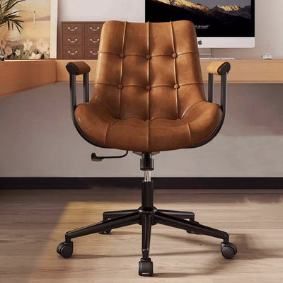 Retro Desk Chair with Height Adjustment and 360° Swivel | Home Office Seating 2