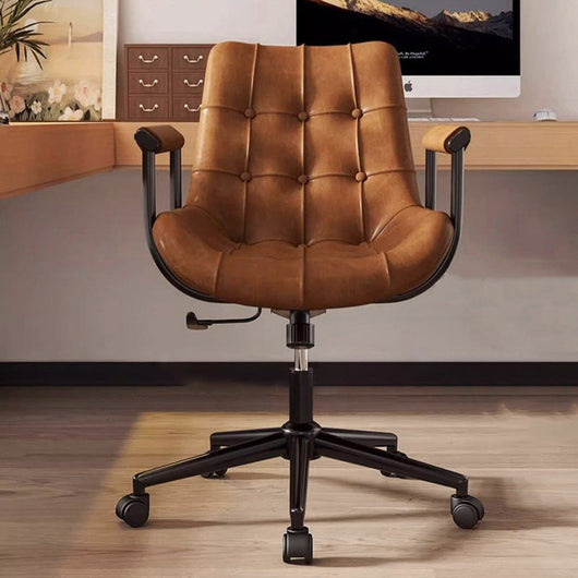 Retro Desk Chair with Height Adjustment and 360° Swivel | Home Office Seating 2