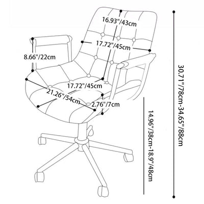 Retro Desk Chair with Height Adjustment and 360° Swivel | Home Office Seating 3