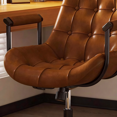 Retro Desk Chair with Height Adjustment and 360° Swivel | Home Office Seating 4
