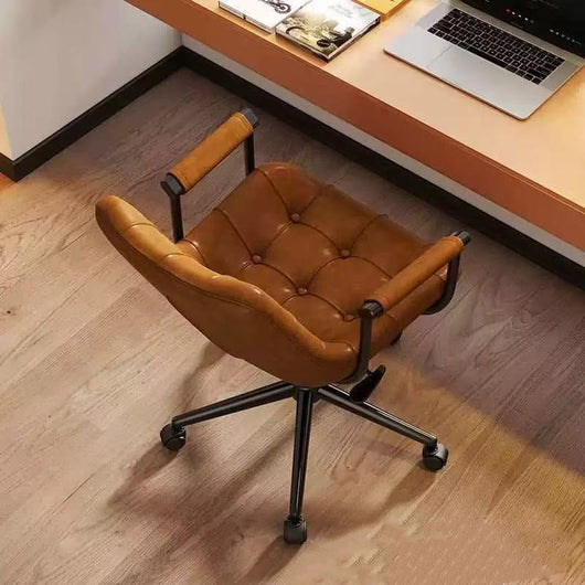 Retro Desk Chair with Height Adjustment and 360° Swivel | Home Office Seating 7