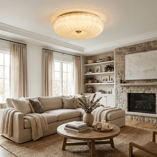 RippleGlass | Elegant Modern Flush Mount Ceiling Light Fixture 2