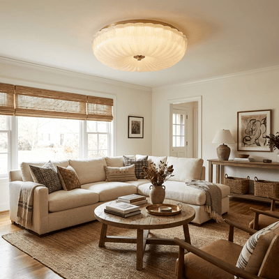 RippleGlass | Elegant Modern Flush Mount Ceiling Light Fixture 4