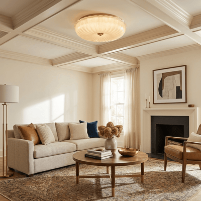 RippleGlass | Elegant Modern Flush Mount Ceiling Light Fixture 5
