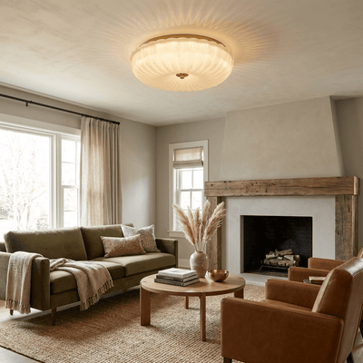 RippleGlass | Elegant Modern Flush Mount Ceiling Light Fixture 6