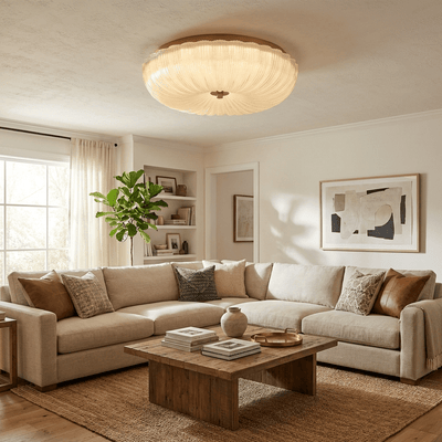 RippleGlass | Elegant Modern Flush Mount Ceiling Light Fixture 8