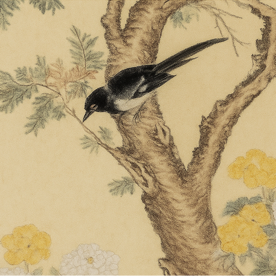 Room Divider Screen | French Style Floral and Bird Motif | Foldable Design | Living Room 5
