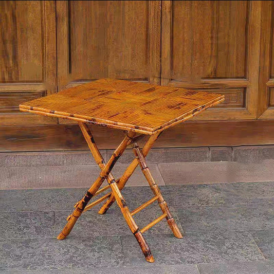 Round Dining Table | Solid Wood & Bamboo | Foldable Design For Outdoor Use | Perfect For Patios & Gardens 0