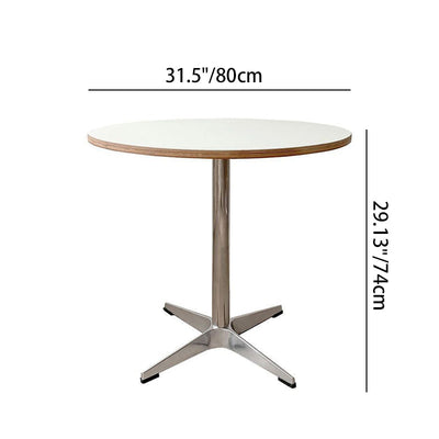 Round Dining Table | Solid Wood and Stainless Steel | Minimalist Design for Dining Room and Kitchen 8