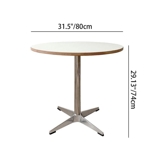 Round Dining Table | Solid Wood and Stainless Steel | Minimalist Design for Dining Room and Kitchen 8