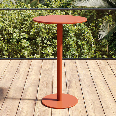 Round Iron Outdoor Bar Table | Minimalist Design with Weather-Resistant Durability | Perfect for Garden Gatherings 5