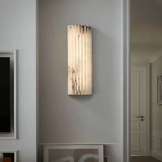 RulaStone | Elegant Alabaster Wall Light with Unique Natural Patterns 4