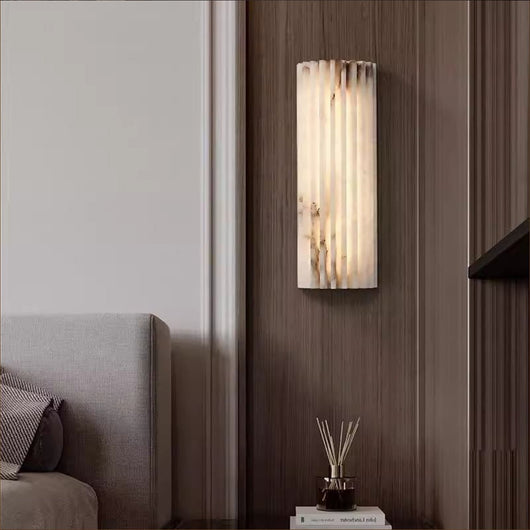 RulaStone | Elegant Alabaster Wall Light with Unique Natural Patterns 5
