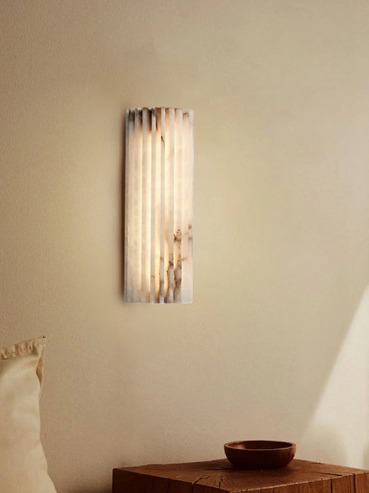 RulaStone | Elegant Alabaster Wall Light with Unique Natural Patterns 6