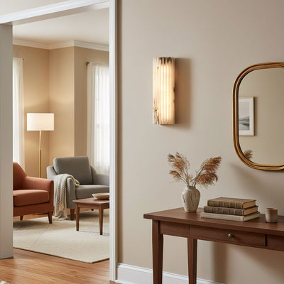 RulaStone | Elegant Alabaster Wall Light with Unique Natural Patterns 8