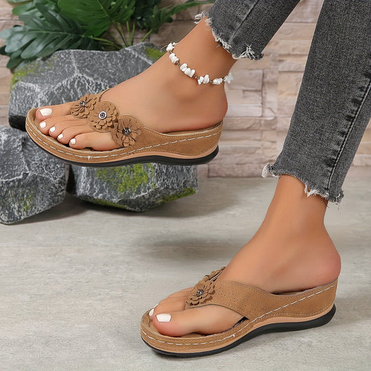Samantha | Orthopedic Sandals Cushioned Black Synthetic Women Adult 5