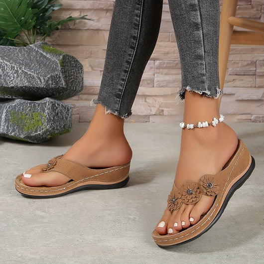 Samantha | Orthopedic Sandals Cushioned Black Synthetic Women Adult 6
