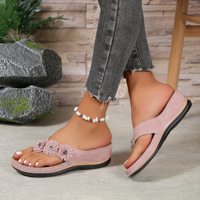 Samantha | Orthopedic Sandals Cushioned Black Synthetic Women Adult 7