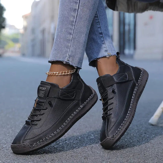 Samantha | Orthopedic Sneakers Slip On Arch Support Black Breathable Women Adult 0