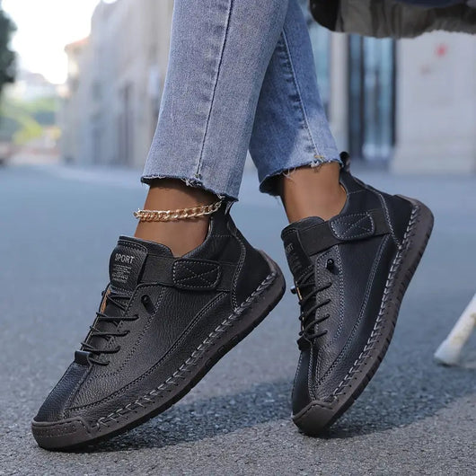 Samantha | Orthopedic Sneakers Slip On Arch Support Black Breathable Women Adult 0