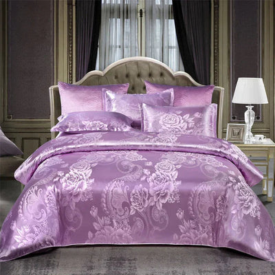 Satin Duvet Cover Set | Luxurious Soft Fabric | Elegant Design for Queen and King Beds | Summer Bedding 17
