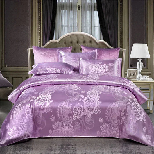 Satin Duvet Cover Set | Luxurious Soft Fabric | Elegant Design for Queen and King Beds | Summer Bedding 17
