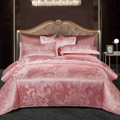 Satin Duvet Cover Set | Luxurious Soft Fabric | Elegant Design for Queen and King Beds | Summer Bedding 19