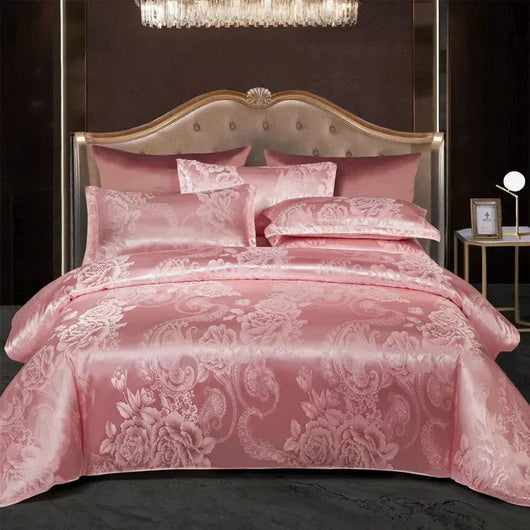 Satin Duvet Cover Set | Luxurious Soft Fabric | Elegant Design for Queen and King Beds | Summer Bedding 19
