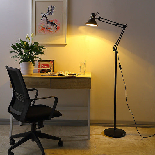 ScandiGlow | Elegant Modern Black Floor Lamp for Living Room with Swivel Design 0