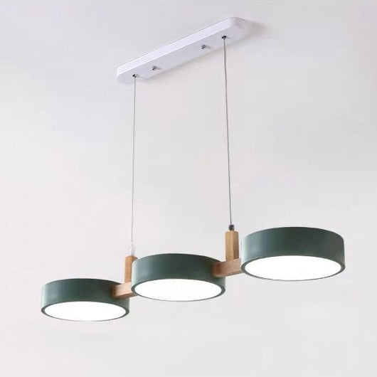 ScandiGlow | Elegant Modern Chandelier Light for Dining Room with Iron and Wood Accents 0