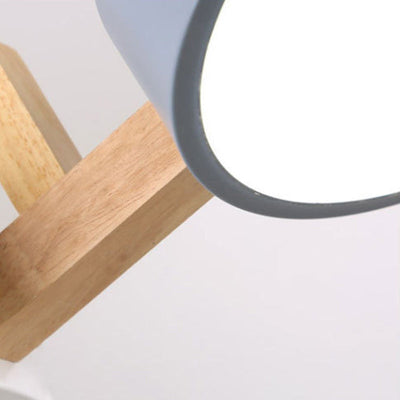 ScandiGlow | Elegant Modern Chandelier Light for Dining Room with Iron and Wood Accents 6