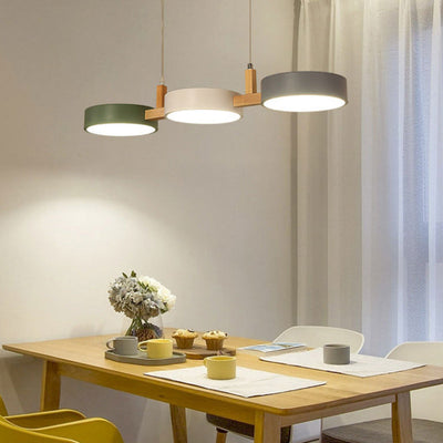 ScandiGlow | Elegant Modern Chandelier Light for Dining Room with Iron and Wood Accents 8