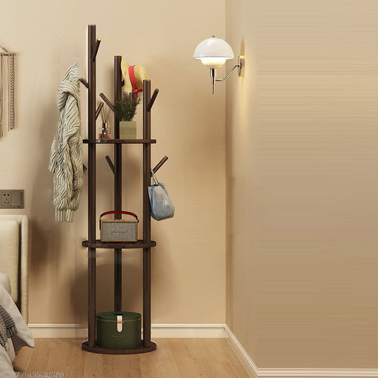 Scandinavian Coat Rack Stand | Solid Pine Wood with Rotating Design for Entryway and Bedroom 0