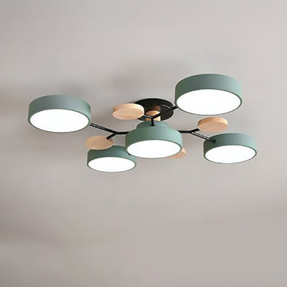 Scandinavian LED Flush Mount Ceiling Light Adjustable Design White Acrylic for Living Room 10