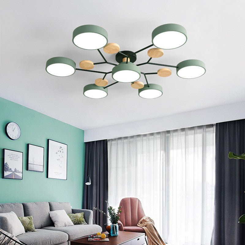 Scandinavian LED Flush Mount Ceiling Light Adjustable Design White Acrylic for Living Room 14