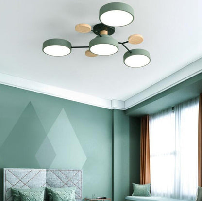 Scandinavian LED Flush Mount Ceiling Light Adjustable Design White Acrylic for Living Room 3