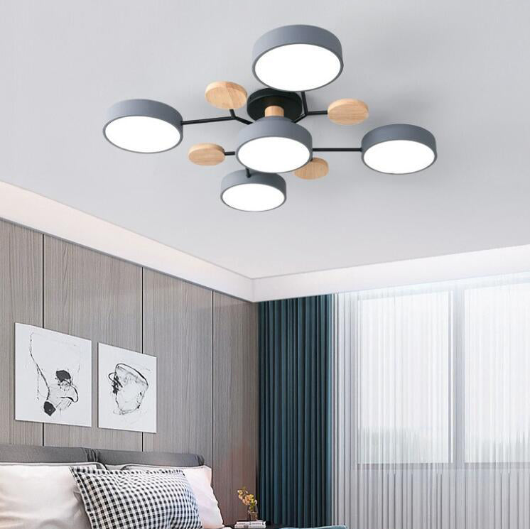 Scandinavian LED Flush Mount Ceiling Light Adjustable Design White Acrylic for Living Room 4