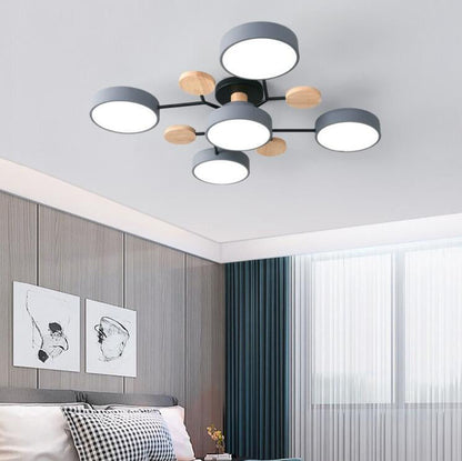 Scandinavian LED Flush Mount Ceiling Light Adjustable Design White Acrylic for Living Room 4