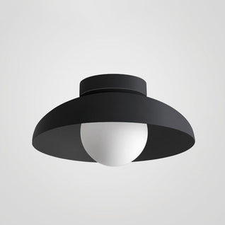 Semi-Flush Mount Light | Iron & Glass | Modern Design with Soft Ambient Lighting | Ideal for Hallway or Living Room