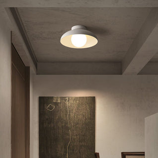 Semi-Flush Mount Light | Iron & Glass | Modern Design with Soft Ambient Lighting | Ideal for Hallway or Living Room