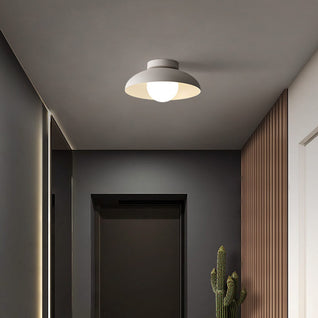 Semi-Flush Mount Light | Iron & Glass | Modern Design with Soft Ambient Lighting | Ideal for Hallway or Living Room