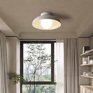 Semi-Flush Mount Light | Iron & Glass | Modern Design with Soft Ambient Lighting | Ideal for Hallway or Living Room