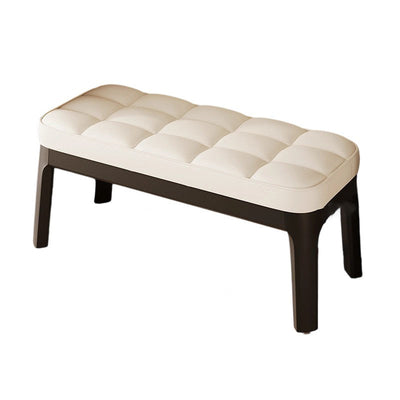 Shoe Bench | PU Leather & Solid Wood | Grid Upholstered Design | Entryway & Living Room 13