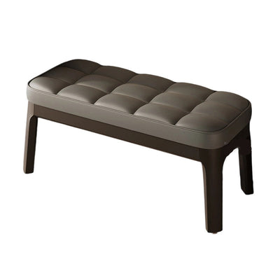 Shoe Bench | PU Leather & Solid Wood | Grid Upholstered Design | Entryway & Living Room 14