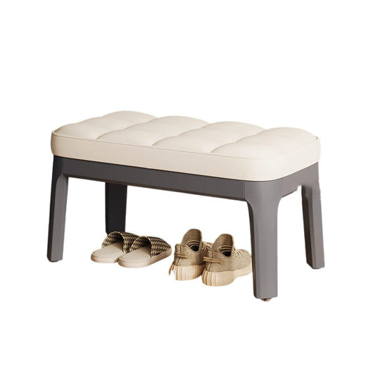 Shoe Bench | PU Leather & Solid Wood | Grid Upholstered Design | Entryway & Living Room 21