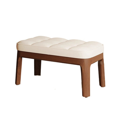 Shoe Bench | PU Leather & Solid Wood | Grid Upholstered Design | Entryway & Living Room 7