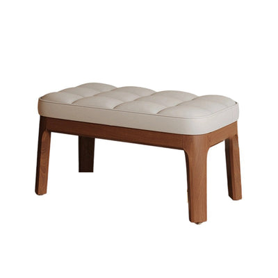 Shoe Bench | PU Leather & Solid Wood | Grid Upholstered Design | Entryway & Living Room 8