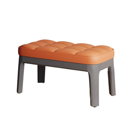 Shoe Bench | PU Leather & Solid Wood | Grid Upholstered Design | Entryway & Living Room 9