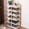 Shoe Rack | Minimalist PVC Wood Design | 6/7 Tier Storage Organizer | Entryway Furniture