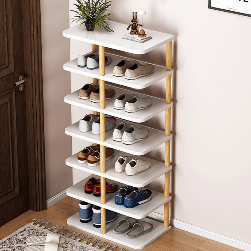 Shoe Rack | Minimalist PVC Wood Design | 6/7 Tier Storage Organizer | Entryway Furniture 2